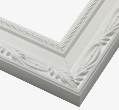 Cottage Style White Mirror Frame For Bathrooms
