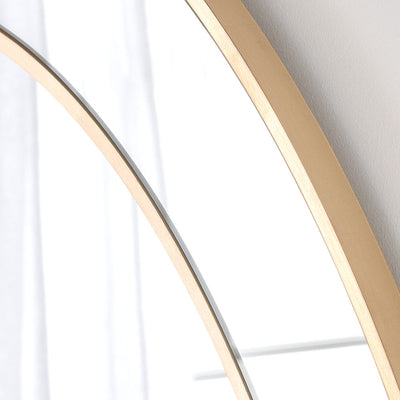 Gold Framed Round Mirror 120cm for Home Decor