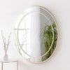 Gold Framed Round Mirror 120cm for Home Decor