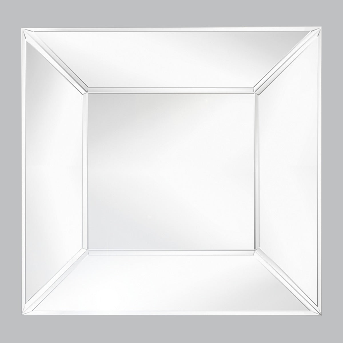 Modern Square Wall Mirror with Clear Frame